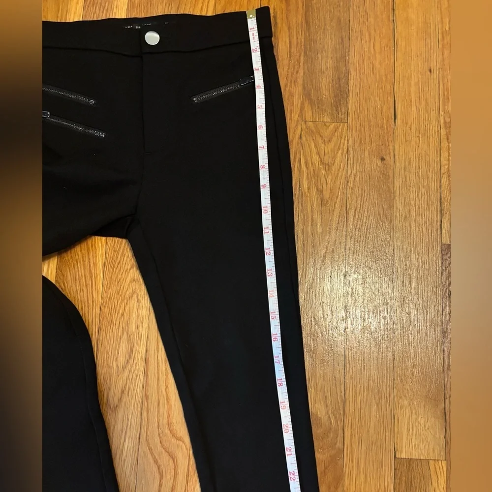 Zara Black Trousers with Unique Stitching